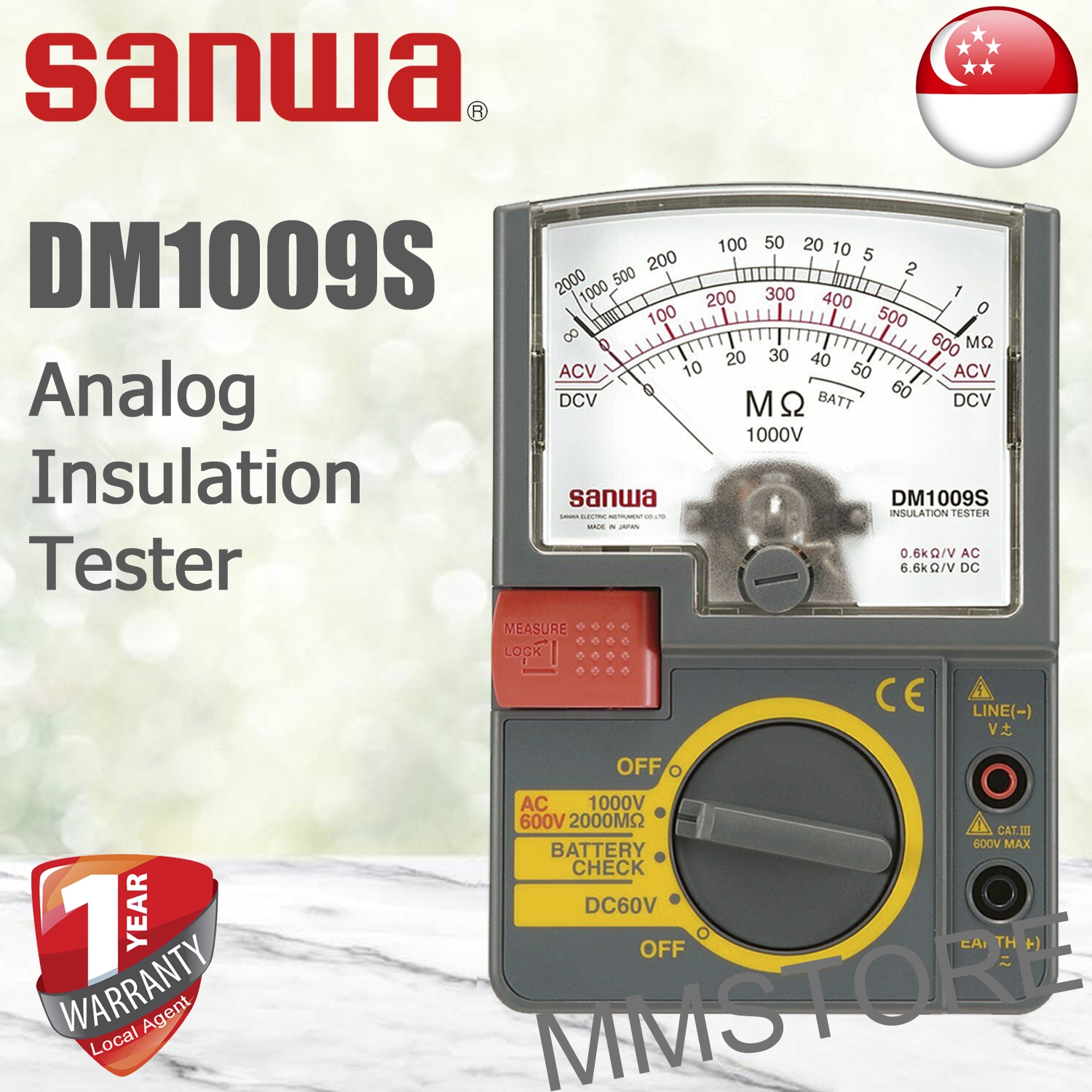 Sanwa Insulation Testers DM1009S