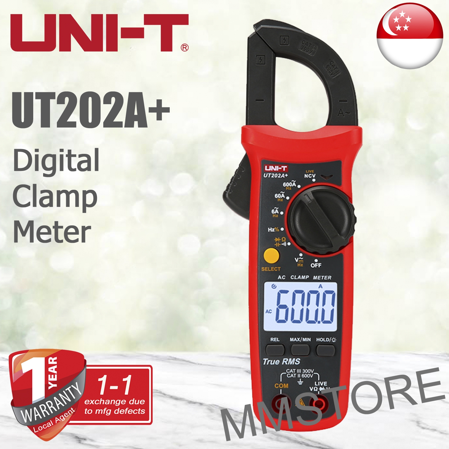 Pinza Amperimetrica UNIT UNI-T UT202A+ UT-202A+ AC 600A – Edisel Tool Store